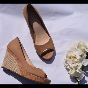 Excellent condition Cole Haan nude wedges